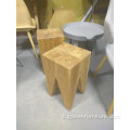 tavolo laterale naturale in legno massiccio tavolo quadrato